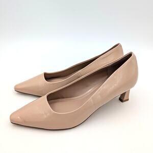 Steve Madden Nathalia Patent Kitten Heels Pumps Nude Size US9.5M EU40